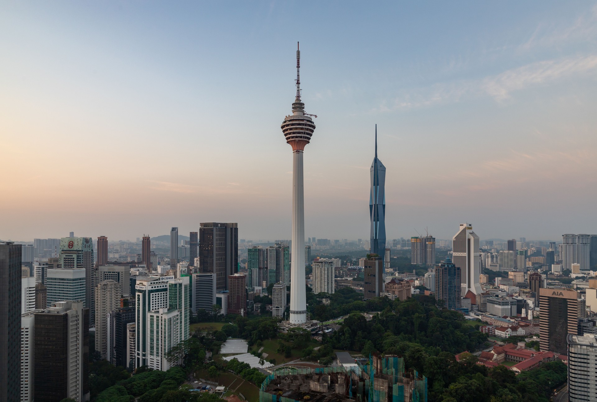 Kuala Lumpur Tower and Merdeka 118 Towers at Dawn